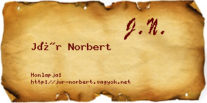Jür Norbert névjegykártya